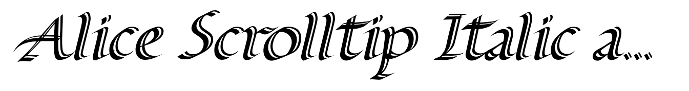 Alice Scrolltip Italic autokern